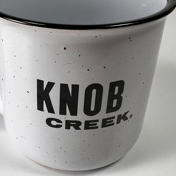 Knob Creek Ceramic Coffee Mug Cup Work Hard Drink Whiskey Speckled Enamel Look - Picture 6 of 10